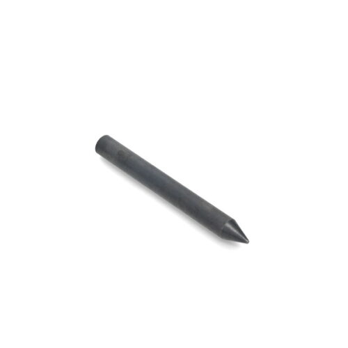 Solid round tine in black, measuring 4.50 inches long and 0.50 inches wide, with a pointed tip
