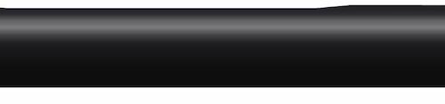 Black quad tine with a cylindrical shape, designed for Toro equipment, shown from a side angle