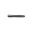 A dark metal hollow tine with a tapered end, designed for aerating soil and turf
