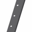 Low cut bedknife with seven holes, designed for Toro GR3100 and GR3200 mowers, shown from the side