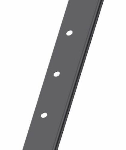 Low cut bedknife with seven holes, designed for Toro GR3100 and GR3200 mowers, shown from the side