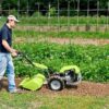 Grillo G55 Rotary Hoe/Walk Behind Tractor - tending to flower bed