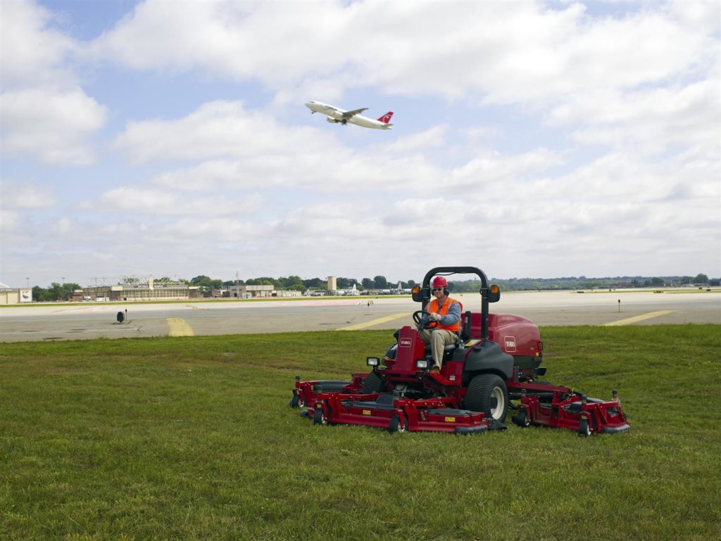 Large Area Rotary Mower at Airport