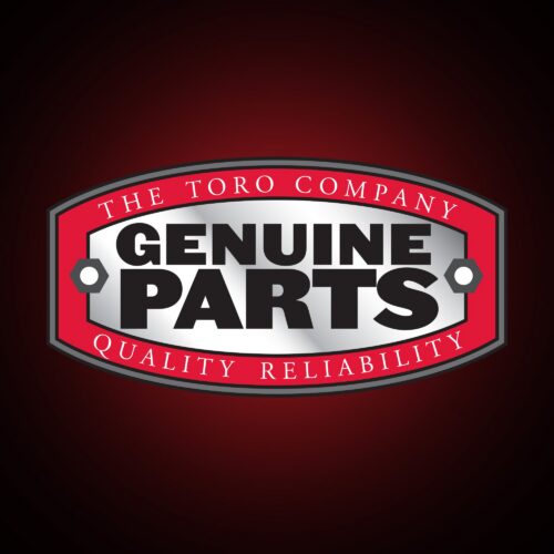 Logo featuring "Genuine Parts" with red and silver colors, emphasizing quality and reliability for Toro products