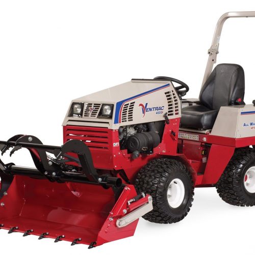 Ventrac Power Bucket 48" Tractor Attachment - studio side view