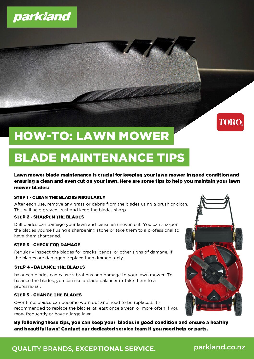 How-to: Lawn Mower Blade Maintenance Tips