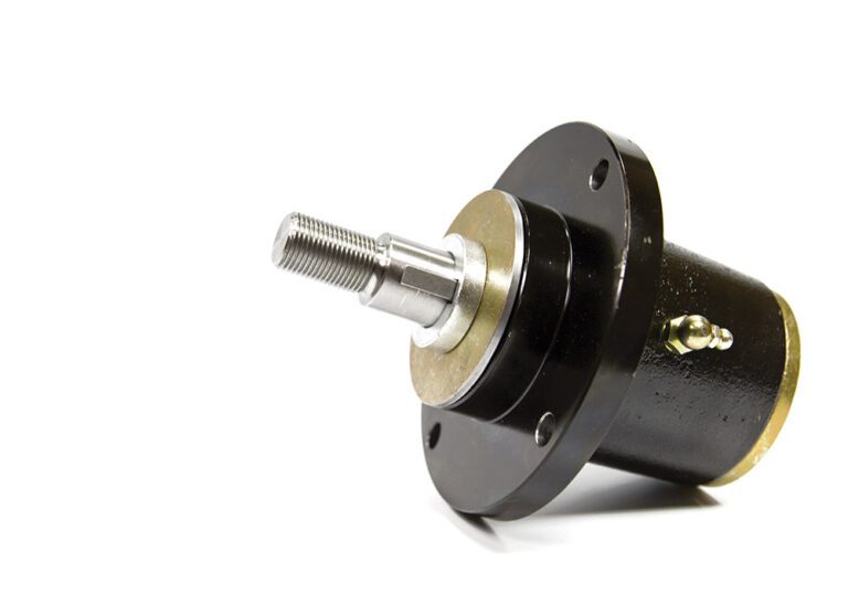 Cast iron spindle with 30mm diameter shaft and greaseable bearing.