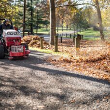 Ventrac Leaf Blower Tractor Attachment - at park from distance