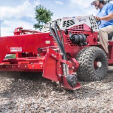 Ventrac Power Rake Tractor Attachment - outdoor close up