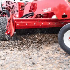 Ventrac Power Rake Tractor Attachment - outdoors close up