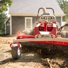 Ventrac Power Rake Tractor Attachment - residential surrounding