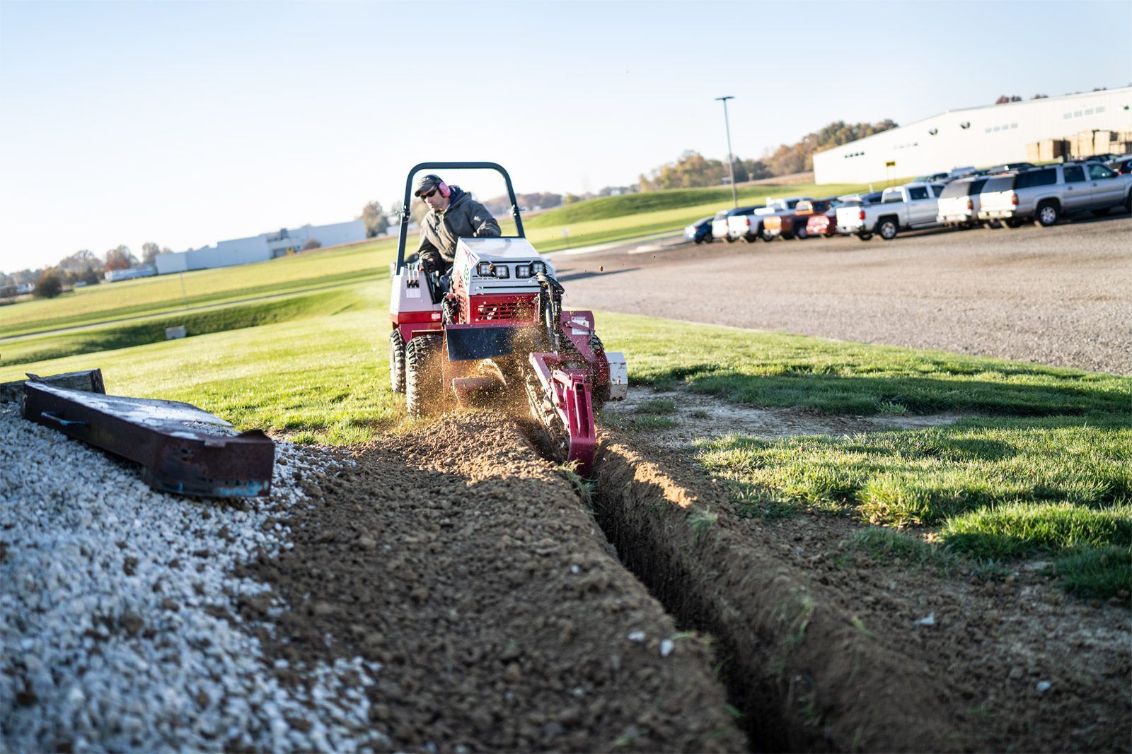 KY400 Ventrac Trencher Tractor Attachment Ventrac Trencher Tractor Attachment - trenching