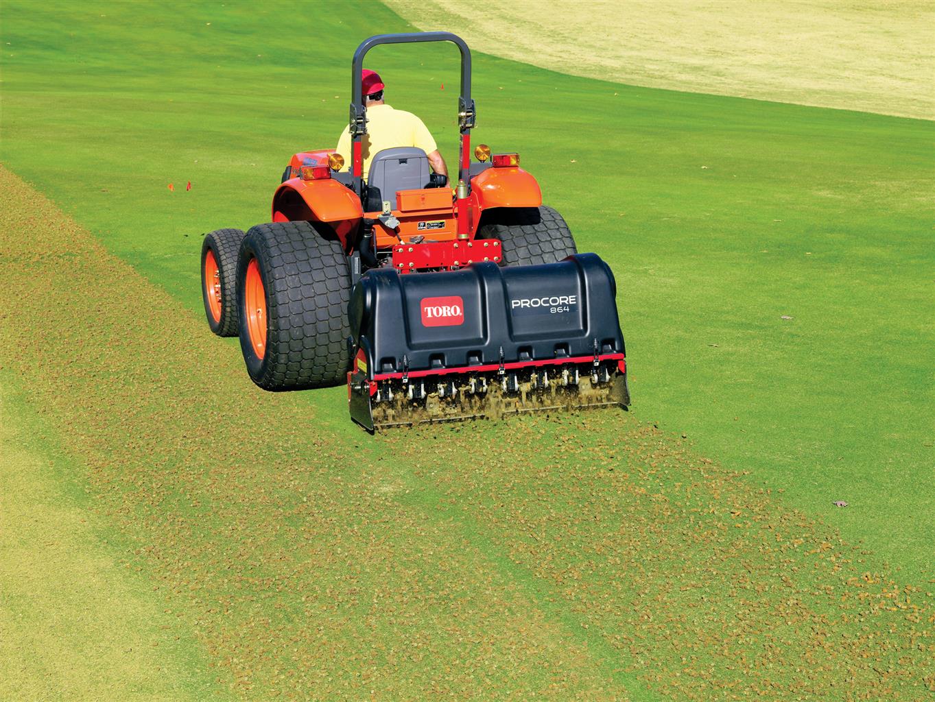 TORO ProCore 864 on grass TORO ProCore 864 on grass