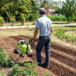 Grillo Princess MR Rotary Tiller ending to soil in vegetable garden