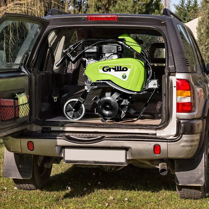 Tiller in Car Boot Compact Rotary Tiller in Car Boot