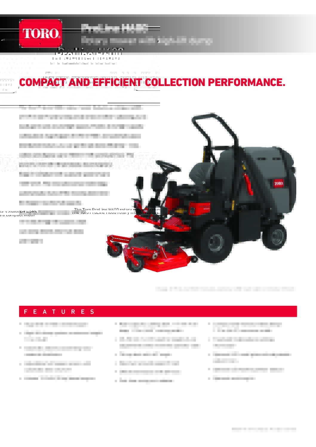 ProLine H600 Spec Sheet