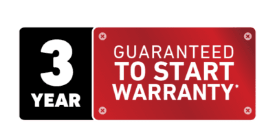 3 Year Guaranteed to start Warranty