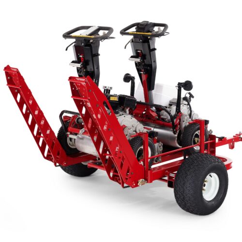 TransPro 200 Series Greens Mower Trailers - in action with greens mower