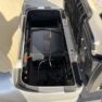 View of the battery compartment in a 2015 Yamaha PTV golf cart with a lithium battery installed
