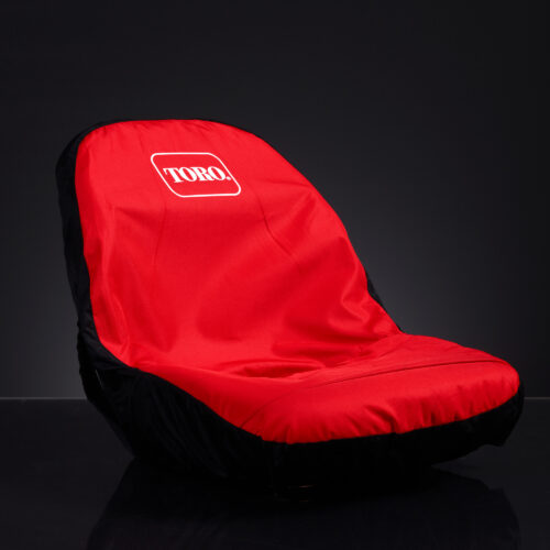 Red and black Toro seat cover designed for Groundsmaster 4500 and 4700 operator seats