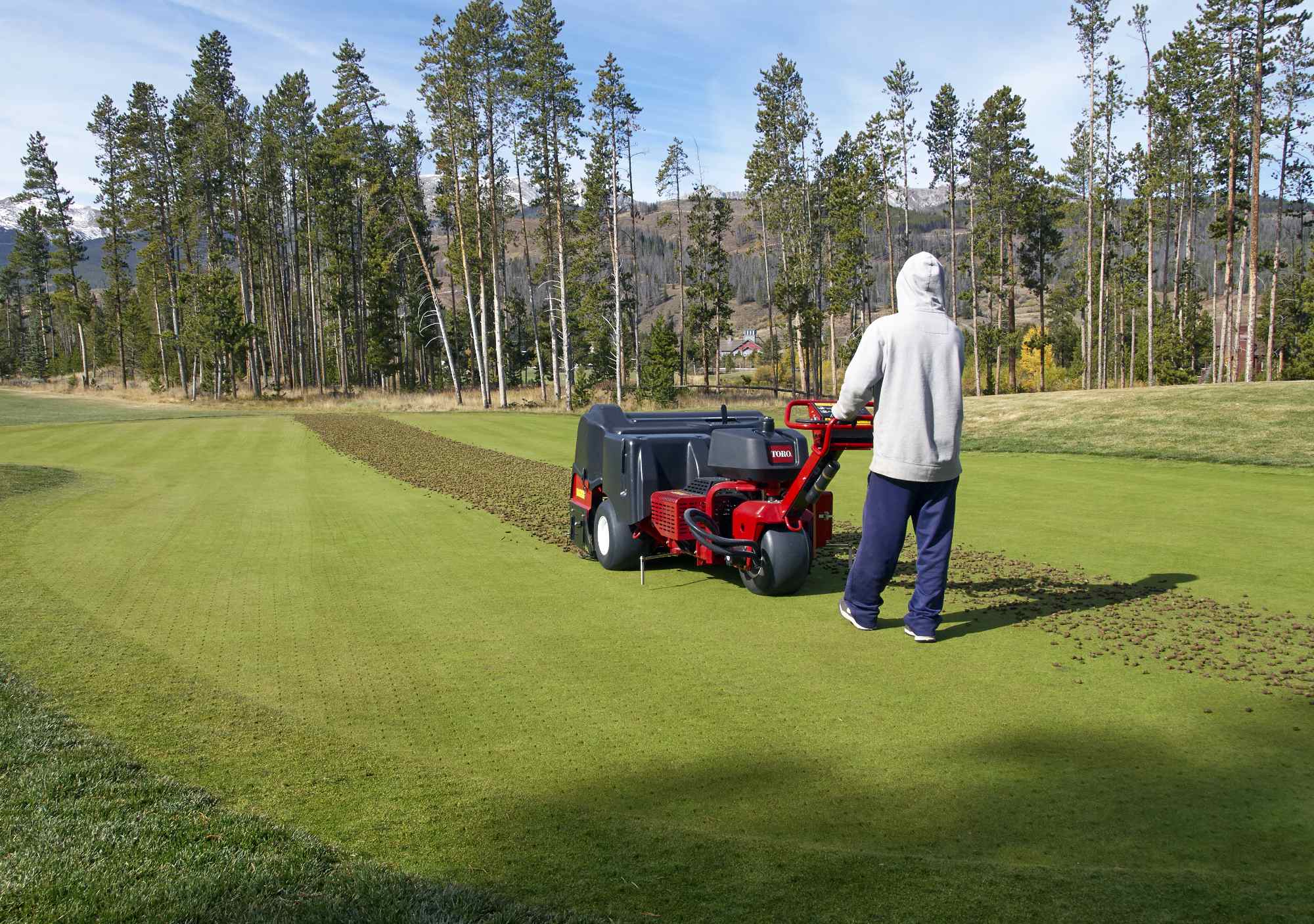 Corer on turf