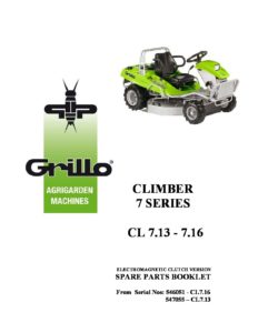 Grillo Climber 7 series Parts Book – Electro Clutch