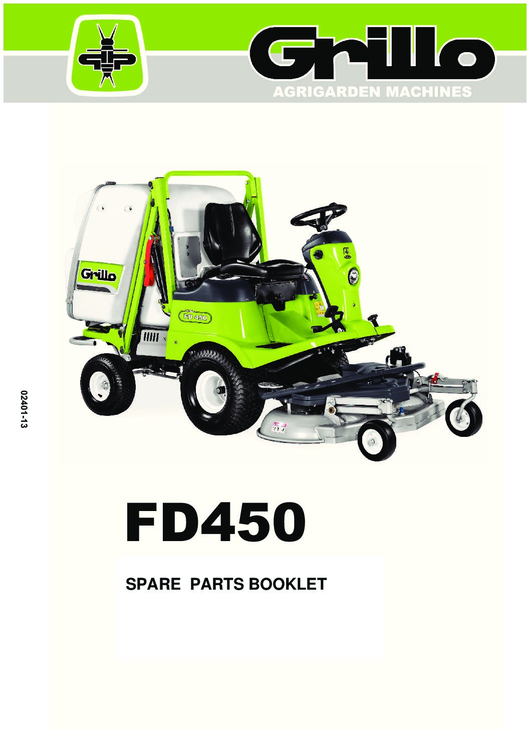 Grillo FD450 Grass-Collection Mower Spare Part Book