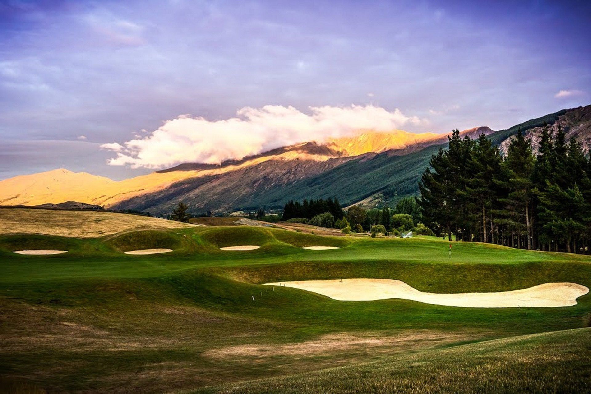 Golf course in autumn